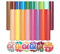 Katnetoly 18 Fogli di Trasferimento di In Vinile Soffiato 12 X 10 Pollici 3D Puff HTV Trasferimento di In Vinile Trasferimento di In Vinile per Magliette Compatibile Fai da Te