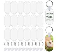 Katnetoly 180 Pezzi Grezzi per Sublimazione In Metallo Sfuso, Grezzi per Sublimazione su Entrambi I Lati con Trasferimento di