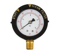 Katnetoly 190058 Manometro 0-60 PSI, Manometro per Avvio e Pulizia del Filtro 'Acqua con Piscina NPT da 1/4 di Pollice per Montaggio Fondo