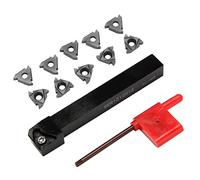 Katnetoly 1Pc Ser1212H16 Cnc Boring Bar Holder 10PZ 16Er Ag60 Inserti Di Tornitura con Chiave per Tornio Set Di Utensili per Tornitura