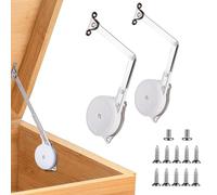 Katnetoly 2 Confezioni Cerniere per Scatole Giocattoli, Cerniera Supporto per Coperchio con Chiusura Ammortizzata, Cerniere per Petto per Scatola Giocattoli In Legno, Cedro, Baule e