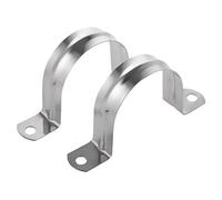Katnetoly 2 fascette stringitubo a U in acciaio inossidabile, mezzo tubo per fascetta stringitubo -80mm