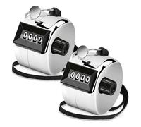 Katnetoly 2 Pacchi Clicker Contatore Manuale, Contapersonale A 4 Cifre per Allenatori Ed Sportivi