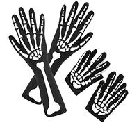 Katnetoly 2 Paia di da Scheletro di Halloween con del Braccio dello Scheletro da Scheletro Un Braccio Lungo con Complete per Bambini e Adulti