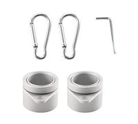 Katnetoly 2 Pezzi Anelli per Bandiera Anti Wrap Flag Pole Clips Girevoli 360° Rotante Pennone Anelli di Montaggio Bandiera 1 Pollice