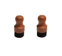 Katnetoly 2 Pezzi Applicatore per Olio e per Tagliere, Applicatore per Legno Rotondo In Legno+Spugna per Taglieri In Legno, Blocchi da Macellaio,