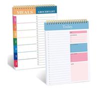 Katnetoly 2 Pezzi Blocco Note Planner Non Elencato Taccuino Come Carta Mostrata Pianificatore Settimanale Blocco Appunti Giornaliero Organizzatore Note Produttività