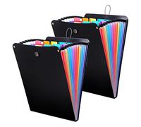 Katnetoly 2 Pezzi Cartella Portadocumenti Espandibile, 13 Tasche Cartella Portadocumenti Verticale A Fisarmonica, per Aula, Ufficio e Viaggio