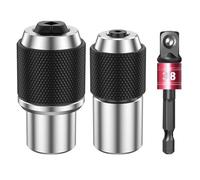 Katnetoly 2 Pezzi Chiave A Cricchetto per Maschi, Attacco da 3/8 Pollice, Utensile Manuale, Set di Estrattori per Maschi da 6-1/4 Pollice, 1/4 Pollice e 1/2 Pollice