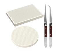 Katnetoly 2 Pezzi di Blocco di Saldatura In Mielecomb Ceramico, Mattonella Isolante per Saldatura di Gioielli e Forgiatura