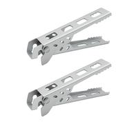 Katnetoly 2 Pezzi di Pinza Antiscottatura per Pentole e Ciotole da All'Aperto, per Escursionismo, Picnic, Barbecue, Durevole (Bianco)