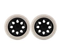 Katnetoly 2 pezzi di rotella calda carrello rottera' viaggiatori cartwheels 15,8 x 3,4 cm - bianca e Nero