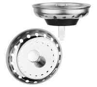 Katnetoly 2 Pezzi di Tappo per con Filtro di Scarico per da Cucina, per Scarico Standard da 3-1/2 Pollici, Cestello per In Acciaio Inossidabile