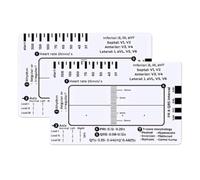 Katnetoly 2 Pezzi ECG 7-Step Ruler Strumento di Analisi e Misurazione Cardiaca Rapida e Rapida, Segui 7 Passaggi per Leggere L'ECG