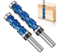 Katnetoly 2 Pezzi Fresa per Taglio A Filo Punta per Taglio A Filo Gambo da 1/2 Pollice, Doppio Cuscinetto Utensile per Rifilatura A Spirale Fresa per Lavorazione del Legno per Legno