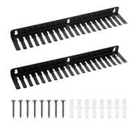 Katnetoly 2 Pezzi Ganci per Cavi Montabili A Parete, Portacavi con 19 Slot per Cavi, Organizer per Cavi Musicali, Organizer per Cavi Sospeso