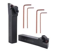 Katnetoly 2 Pezzi Mtjnl1616H16 Mtjnr1616H16 Portautensili per Tornio 16X100Mm per Kit Inserti nel Tnmg 4 Chiavi 2 Set di Barre Alesatrici