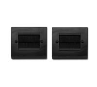 Katnetoly 2 Pezzi per Piastra da Muro Singola 1 Banda Presa A Muro Piastra di Ingresso Piastra di Montaggio Ordinata Piastra da Parete Nera Resistente Facile da Installare