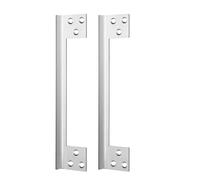 Katnetoly 2 Pezzi Piastra Protezione Chiusura Della Porta Protezione Della Chiusura 'Angolo Oscillazione Protezione Della Chiusura Della Porta Scudo di Sicurezza A Forma di L 11 Pollici