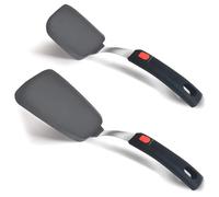 Katnetoly 2 Pezzi Spatola In Silicone Flessibile Turner 600 ° F Set di Spatole In Silicone Resistente al per Pentole Antiaderenti,