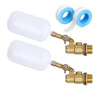 Katnetoly 2 Pezzi Valvola Galleggiante per Acqua da 1/2 Pollice, Galleggiante A Sfera In con Braccio Regolabile, Riempimento Automatico e Controllo del Livello 'Acqua