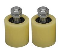 Katnetoly 2 PZ 48X50Mm Giallo Nylon Acciaio Cuscinetto un Rulli Piatto Ruota Guida 6201 Vite per Porta Scorrevole Elettrico