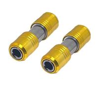 Katnetoly 2 Pz Porta Punte per Cacciavite Portatile Doppia Testa di Prolunga A Sgancio Rapido Presa Adattatore per Vite Esagonale da 1/4 di Pollice