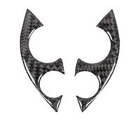 Katnetoly 2 Pz/Set Auto nel Fibra di Carbonio Volante Decorazione Copertura Trim Sticker Misura per Smart 453 Fortwo 2016-2021