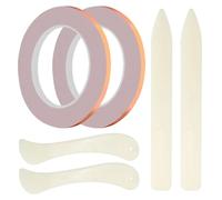 Katnetoly 2 Rotoli di Nastro In di Rame con Supporto In Rame per La Produzione di Vetrate Colorate e DIY, con 4 Strumenti per Vetrate Colorate da 5 mm