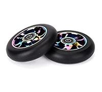 Katnetoly 2 Ruote di Ricambio per Scooter da 100 Mm con Cuscinetti, Ruote per Scooter Acrobatici per Auto Un Dondolo, Auto Estreme, Scooter