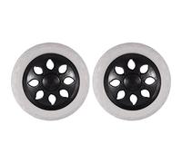 Katnetoly 2 Ruote per Carrello Della Spesa nel Gommapiuma con Anima nel Plastica Bianca Nera