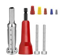 Katnetoly 2 Strumenti per Torcere Spelafili per Trapano, Twister per con 50 Cappucci per Cavi, Spelafili Elettrico Veloce e Manuale