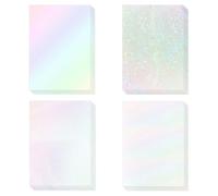 Katnetoly 20 Fogli di Carta Adesiva Olografica Formato A4 per Laminazione In Vinile Pellicola Autoadesiva Impermeabile Adesivo Laminato Facile da Installare Facile da Usare