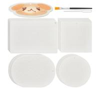 Katnetoly 20 Fogli di Carta con Texture In Schiuma Magica, 4 Forme, Carta da Disegno con Texture In Schiuma per Pittura Acrilica, DIY, Arte