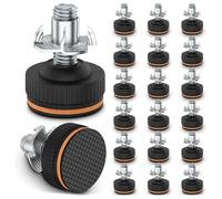 Katnetoly 20 Livellatori per Mobili Regolabili con Protezioni per Pavimenti, Piedini Livellatori per Carichi Pesanti da 3/8 Pollici con Cuscinetti In Gomma, Livellatori per Gambe