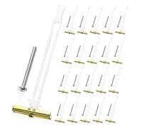 Katnetoly 20 Pezzi di Ancoraggio per Cartongesso con Bulloni Inclusi per 1/4 Pollici-20, per Montaggio TV, Armadietti, Può Contenere Fino A 265 Libbre Ciascuno In Cartongesso da 1/2 Pollici