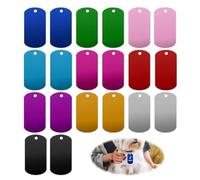 Katnetoly 20 Pezzi di Etichette In Alluminio Vuote per Stampaggio In Metallo Etichette In Metallo Multicolore per Stampaggio, Incisione Vuoto per Incisione