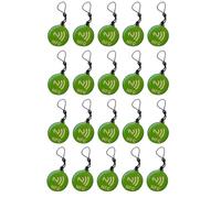 Katnetoly 20 Pezzi di Etichette NFC Lable Ntag213 13,56 MHz Smart Card per Tutti I Telefoni Abilitati NFC Smart Business Card NFC 31,5x28mm C