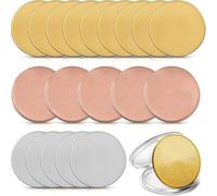 Katnetoly 20 Pezzi di Monete Vuote con Bordo Filettato 40 mm con Scatola di Protezione in Acrilico, Motivo al per Incisione Artigianale DIY