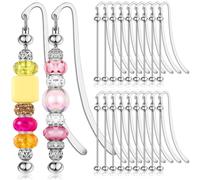 Katnetoly 20 Pezzi Segnalibri Perline DIY Segnalibro Barra Vuota In Metallo per Perline Segnalibro Moderno Perline Ciondolo Artigianale Gioielli
