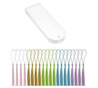 Katnetoly 20 Segnalibri Acrilici Trasparenti Vuoti Rettangoli di Ricambio Segnalibri In Acrilico Trasparente con 20 Nappine Segnalibro Piccole