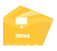 Katnetoly 20 Tasche per Raccoglitori A 3 Anelli, Buste In Plastica, Raccoglitori Tascabili, 11 Fori, con A Pressione