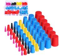 Katnetoly 200 Pezzi di Tappi In Silicone di 8 Dimensioni per Fori Rotondi, Kit di Tappi Conici per Verniciatura A Polvere per Rivestimenti, Fori Rotondi, Pittura