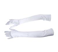 Katnetoly 21 inch Donne Lungo Braccio Gomito per la Sera di Nozze Costume - Bianca