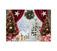 Katnetoly 210X150Cm Panno di Sfondo Natalizio di Neve Decorazioni per Feste Vacanze Bambini Fondale Fotografico, Facile da Installare e Facile da Usare