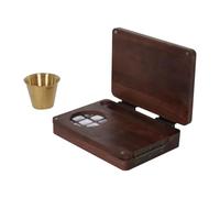 Katnetoly 24 Griglia per Acquerelli In Legno per Acquerelli da Viaggio In Legno di Noce Vuota Pieghevole Vassoio per Pittura