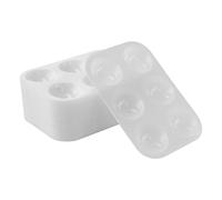 Katnetoly 24 Pezzi di Plastica Tavolozze 6 Rettangolare Acquerelli Palette Pittura Vassoio, Bianco