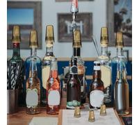 Katnetoly 24 Pezzi Toppers per Bottiglie di Liquore per Coperture per Bottiglia per A Liquore per Cucine per la Casa Forniture di Distributore di Versanti Universali Polvere di Polvere Trasluci