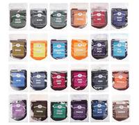 Katnetoly 24 Sacchetti di 24 Colori Permanenti, Pigmenti In Polvere per Tinture per Cravatte, Pigmenti Multicolori per Tinture per Vernici, Saponi, Smalti per Unghie, Resina Epossidica, Candele.