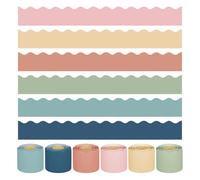 Katnetoly 240 Piedi Lampeggiati Bocchetto Boho Borghesi Smerlati di Bordo A Classe Colorati 6 Rotoli